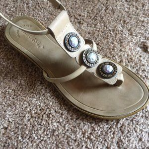 Matisse Women's Leather Tan Gladiator Bellagio Sandals with Crystals Size EUR 38